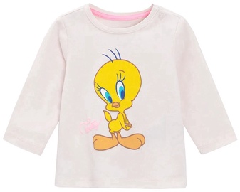 Krekls ar garām piedurknēm, meitenēm Cool Club Looney Tunes LCG2801205, dzeltena/gaiši rozā, 74 cm
