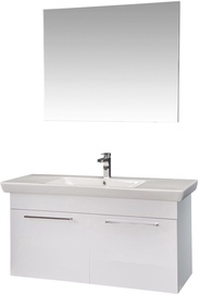 Комплект мебели для ванной Kalune Design Pamukkale 125, белый, 36 x 123 см x 57 см