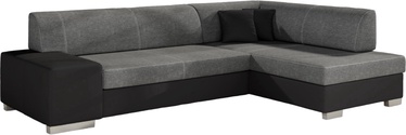 Stūra dīvāns Fabio Sawana 05, Soft 11, melna/tumši pelēka, labais, 167 x 268 cm x 73 cm