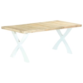 Söögilaud VLX 283773, valge/puu, 1800 mm x 900 mm x 760 mm