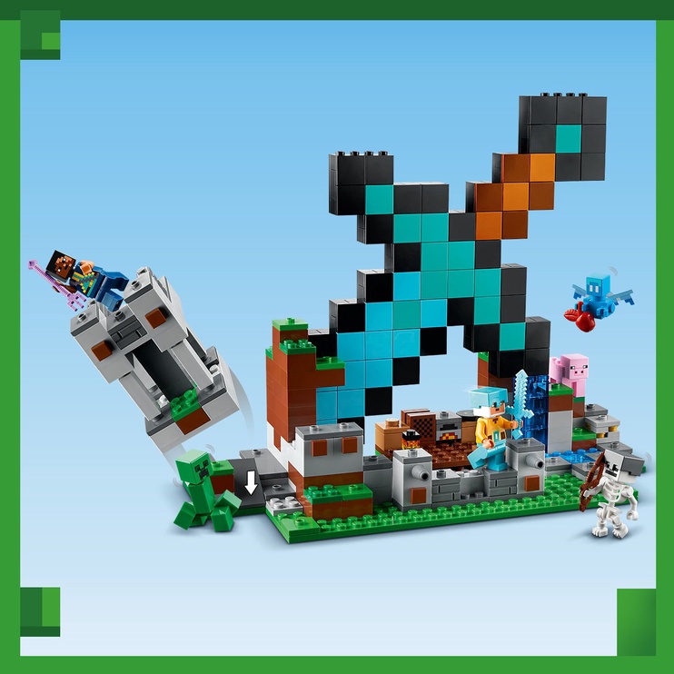 Konstruktor LEGO® Minecraft® Mõõga-eelpost 21244, 427 tk