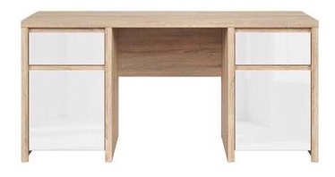 Galds Kaspian S128-BIU2D2S/160-DSO/BIP, balta/sonoma ozols