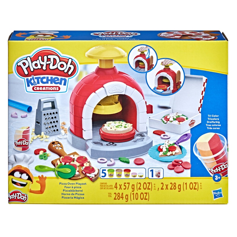 Veidošanas pasta Hasbro Play-Doh Kitchen Creations Playset Pizza F4373, daudzkrāsaina