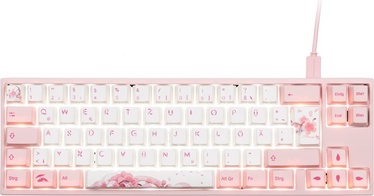 Клавиатура Ducky Miya Pro Sakura V2 SF Cherry MX Red Английский (US), белый/розовый