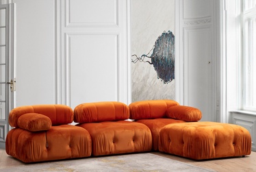Stūra dīvāns Hanah Home Bubble L1-O1-1R -PUF, oranža, 190 x 288 cm x 75 cm