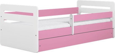 Lastevoodi ühekohaline Kocot Kids Tomi, roosa, 144 x 90 cm, voodipesu kastiga