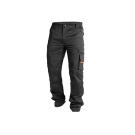 Darba bikses Sara Workwear Actiflex Actiflex, melna, poliesters/vilnas/spandekss, 48 izmērs