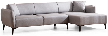 Stūra dīvāns Hanah Home Belissimo, pelēka, labais, 140 x 270 cm x 67 cm
