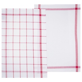 Köögirätik Atmosphera 146161G, valge/punane, 45 cm x 70 cm, 2 tk