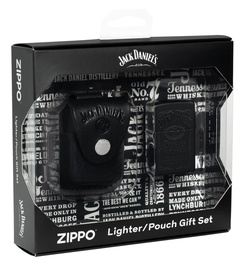 Žiebtuvėlis Zippo Jack Daniel's® WPL and Pouch Gift Set 48460, juoda