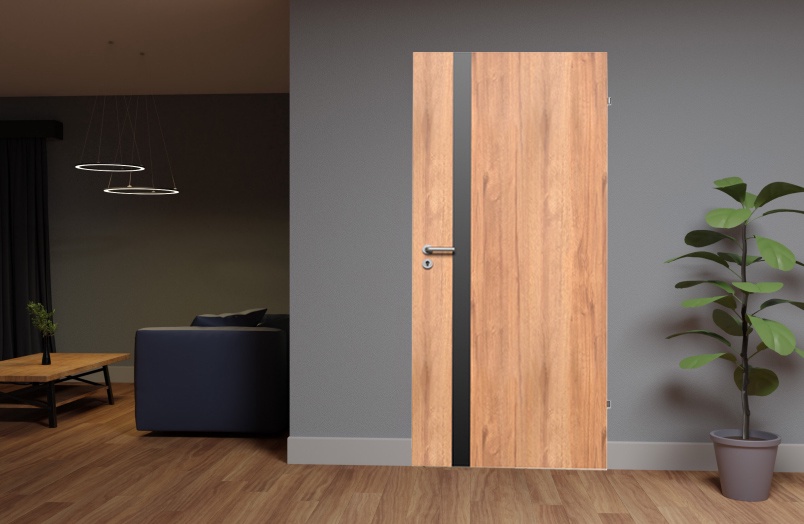 Полотно межкомнатной двери Domoletti Loretto, правосторонняя, бельгийский дуб, 203 x 64.4 x 4 см