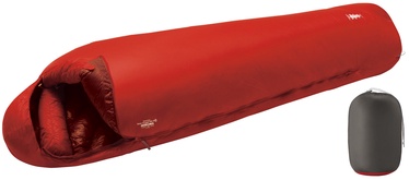 Guļammaiss Mont-Bell Seamless Down Hugger 800 Regular, sarkana, kreisais, 183 cm