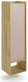 Skapītis Mobius 1D, rozā/ozola, 41 cm x 50 cm x 179 cm
