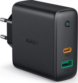 Адаптер Aukey PA-D3, USB Type C/USB Type A, черный, 60 Вт