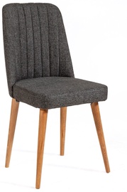 Ēdamistabas krēsls Kalune Design Vina 1053 869VEL5108, priežu/antracīta, 46 cm x 46 cm x 85 cm