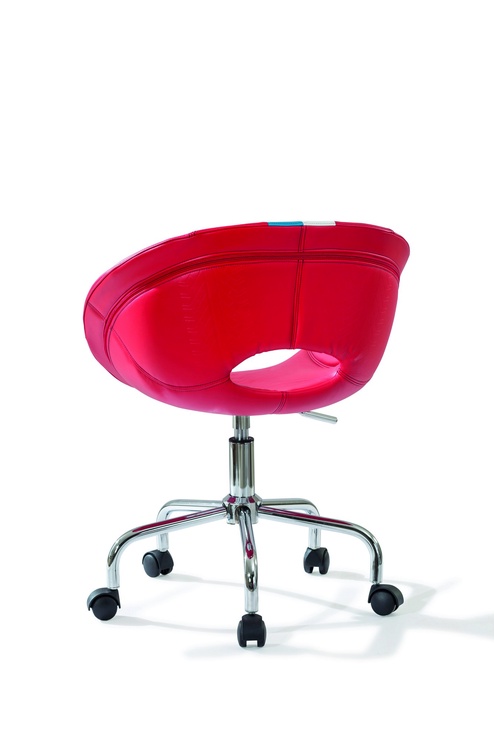 Детский стул Kalune Design Biseat, синий/белый/красный/хромовый