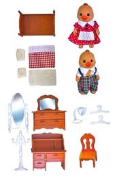 Komplekts Elephant Toys Bedroom Set & Chicken Couple 1602F