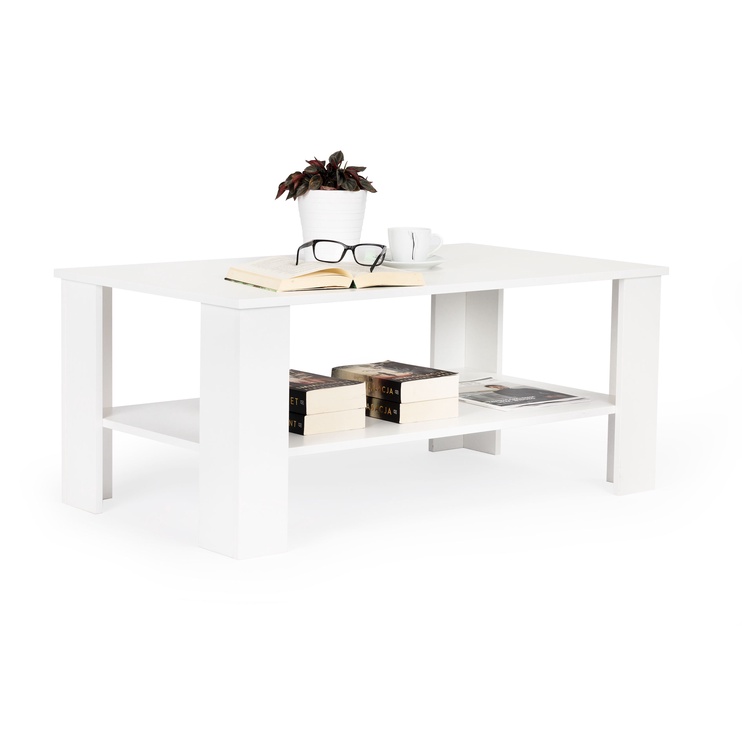 Kafijas galdiņš ModernHome Modern, balta, 570 mm x 1000 mm x 430 mm