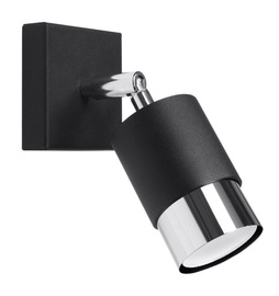 Lampa sienas Sollux Nero, 40 W, GU10