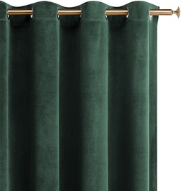 Ночные шторы Room99 Charmy, серебристый/зеленый, 140 см x 250 см