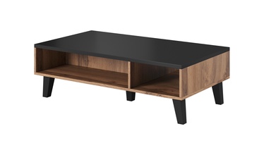 Kafijas galdiņš Cama Meble Lotta 110, melna/koks, 1100 mm x 600 mm x 350 mm
