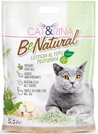 Наполнители для котов органический (комкующийся) Cat&Rina BeNatural Tofu Green Tea RE47825, 5.5 л