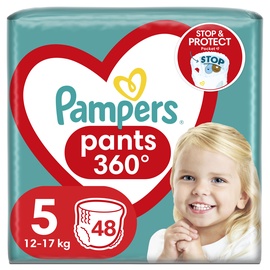 Autiņbiksītes - apakšbiksītes Pampers Pants, 5 izmērs, 12 - 17 kg, 48 gab.