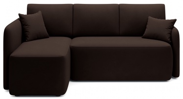 Kampinė sofa Hadson Lukso 22, ruda, kairinė, 206 x 150 cm x 89 cm