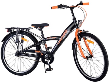 Bērnu velosipēds, pilsētas Volare Thombike, melna/oranža, 24"