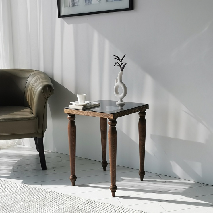 Журнальный столик Kalune Design Tango, ореховый, 40 см x 40 см x 54 см
