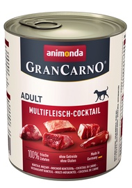 Mitrā barība (konservi) suņiem Animonda GranCarno Beef, liellopa gaļa/truša gaļa/vistas gaļa, 0.8 kg