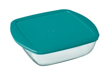Küpsetusvorm kaanega Pyrex Cook & Store, läbipaistev/roheline, 25 cm x 22 cm, 2.3 l