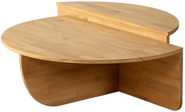 Kafijas galdiņu komplekts Kalune Design Podium, ozola, 90 cm x 60 cm x 30 cm