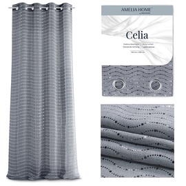 Ночные шторы AmeliaHome Celia 38777, серый, 140 см x 250 см