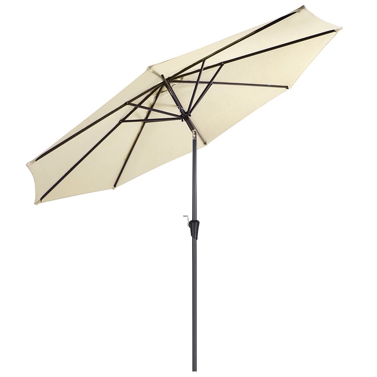 Садовый зонт от солнца Songmics Patio Umbrella, 300 см, бежевый