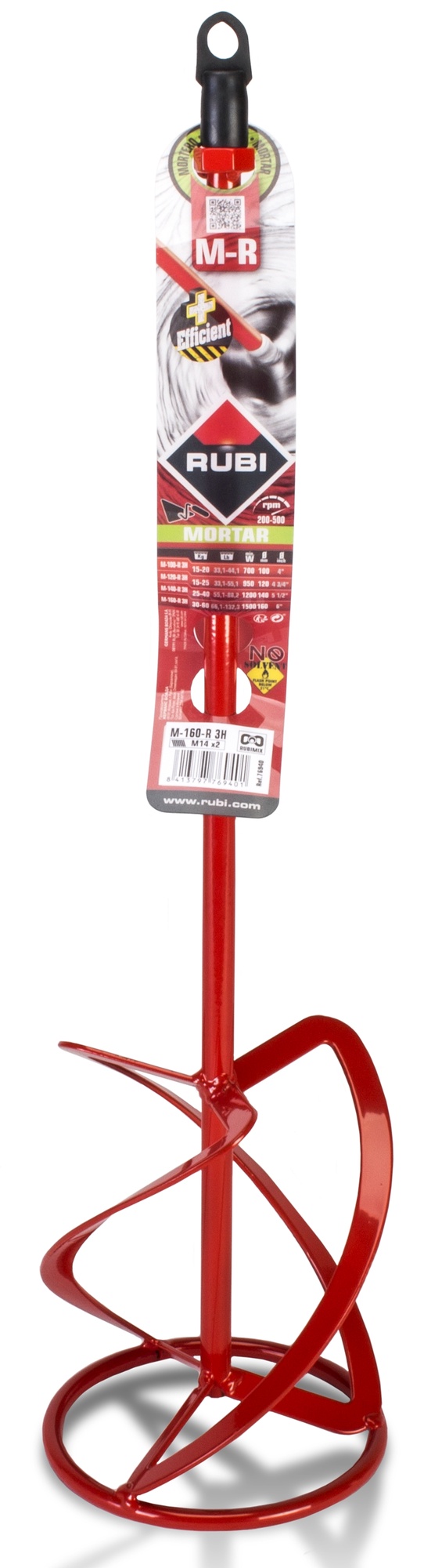 Rubi Tools Mortar Mixer Paddle M-120-R 3H Long