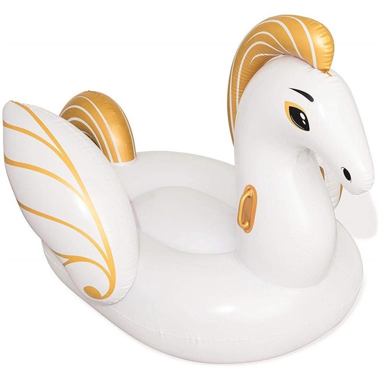 Надувной поплавок Bestway Luxury Pegasus, золотой/белый, 150 см x 231 см