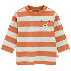 Krekls ar garām piedurknēm, zēniem/mazuļiem Cool Club Stripes CCB2701273, oranža/gaiši pelēka, 80 cm