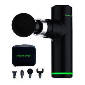 Masāžas pistole Tunturi MG30 Massage Gun Mini, 15 W, melna/zaļa