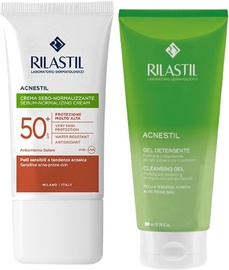Sejas kopšanas līdzekļu komplekts sievietēm Rilastil Sun System Acnestil SPF50+, 90 ml, sievietēm