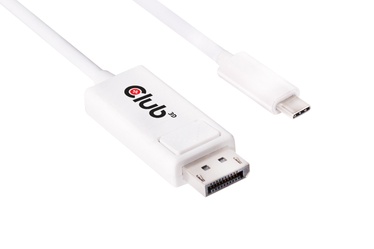 Провод Club 3D CAC-1517 USB 3.1, DisplayPort 1.2, 1.2 м, белый