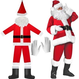 Jõuluvana kostüüm täiskasvanutele jõuluvana Premium, valge/punane, polüester