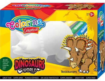 Krāsošanas komplekts Colorino Creative Dinosaurs World 332-018, daudzkrāsaina