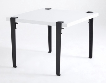 Kafijas galdiņš Kalune Design Halicheron, balta/melna, 60 cm x 60 cm x 45 cm