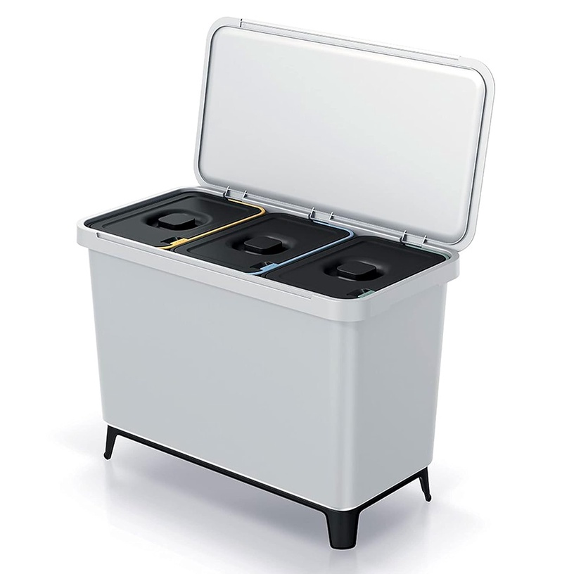 Prügi sorteerimise süsteem Prosperplast NKS45W3-427C, 3x10 l l, valge