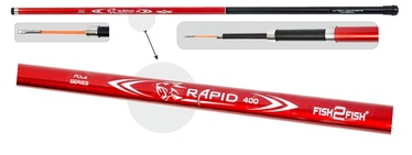 Makšķere Fish2Fish Rapid Pole HTC, 400 cm, 235 g, melna/sarkana