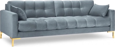 Dīvāns Micadoni Home Mamaia Velvet, gaiši zila, 217 x 92 cm x 75 cm