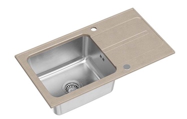 Köögivalamu Quadron Ralph 111, roostevaba teras/graniit, 78 cm x 43 cm x 20 cm