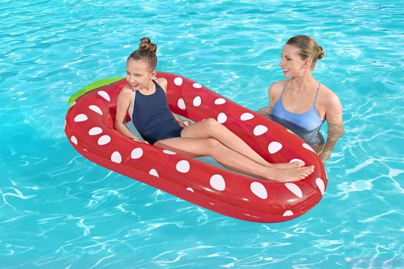 Täispuhutav rannamadrats Bestway Strawberry 43644, punane, 178 cm x 103 cm