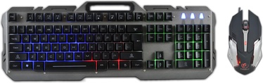 Комплект клавиатуры и мыши Rebeltec for INTERCEPTOR Players Английский (US), черный/серый